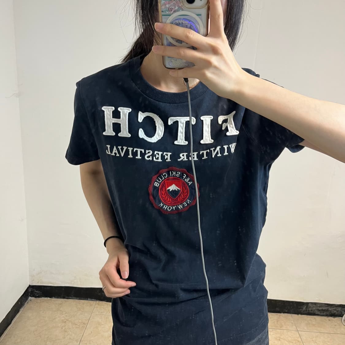 Abercrombie Navy T-Shirt 상품이미지3