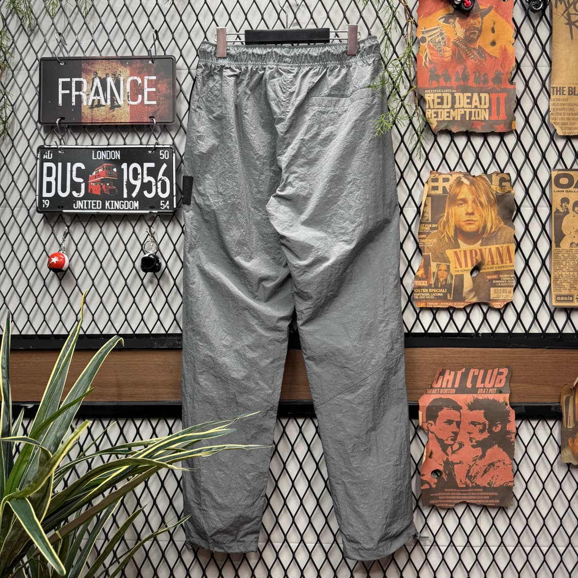 조던 플라이트 우븐 조거 팬츠 사이드 트랙 포인트 블랙 그레이 상품이미지2