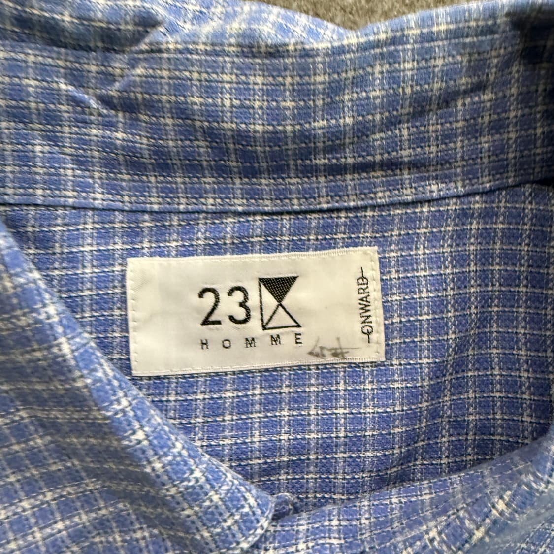  23HOMME 블루 체크 셔츠 상품이미지6