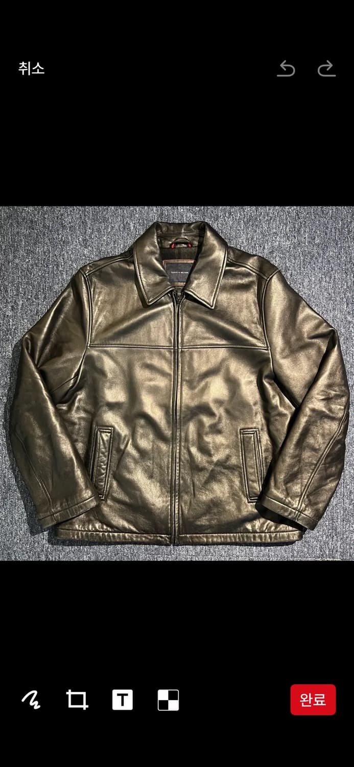 빈티지 00s 타미힐피거 레더 자켓 상품이미지1