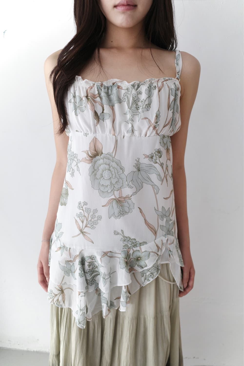 flower shirring sleeveless 상품이미지5