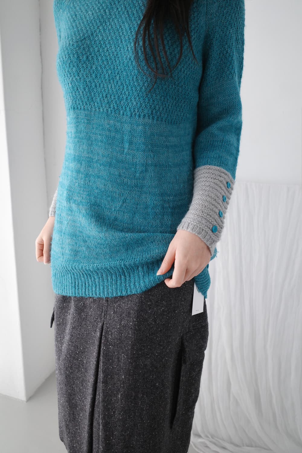 mint button knit 상품이미지7