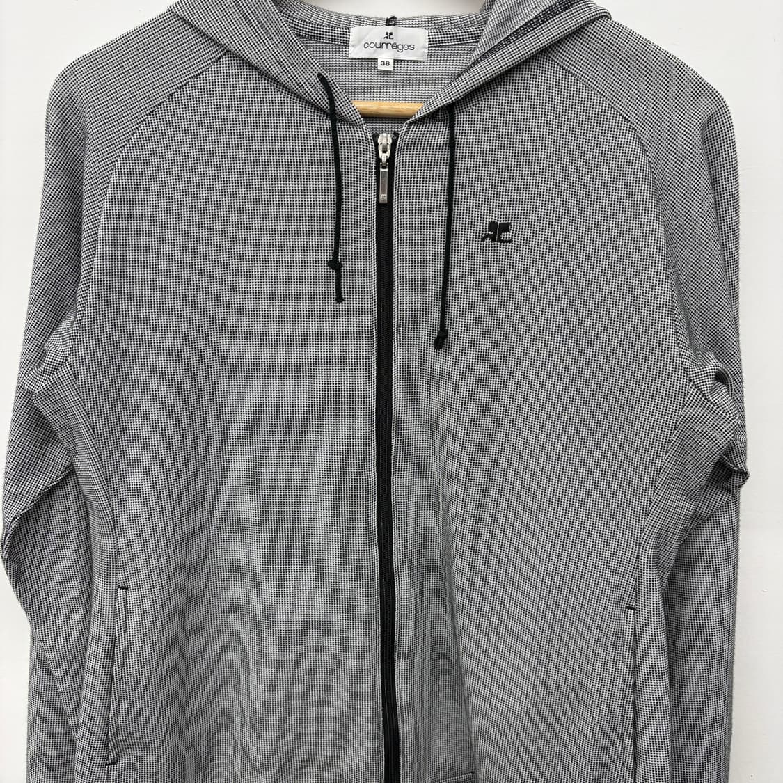 COURREGES 꾸레쥬 체크 후드 집업 여/S 상품이미지2