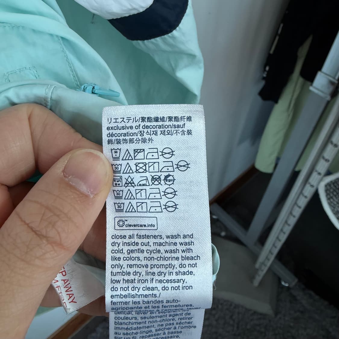 타미힐피거 아동 민트 바람막이 후드집업 상품이미지6