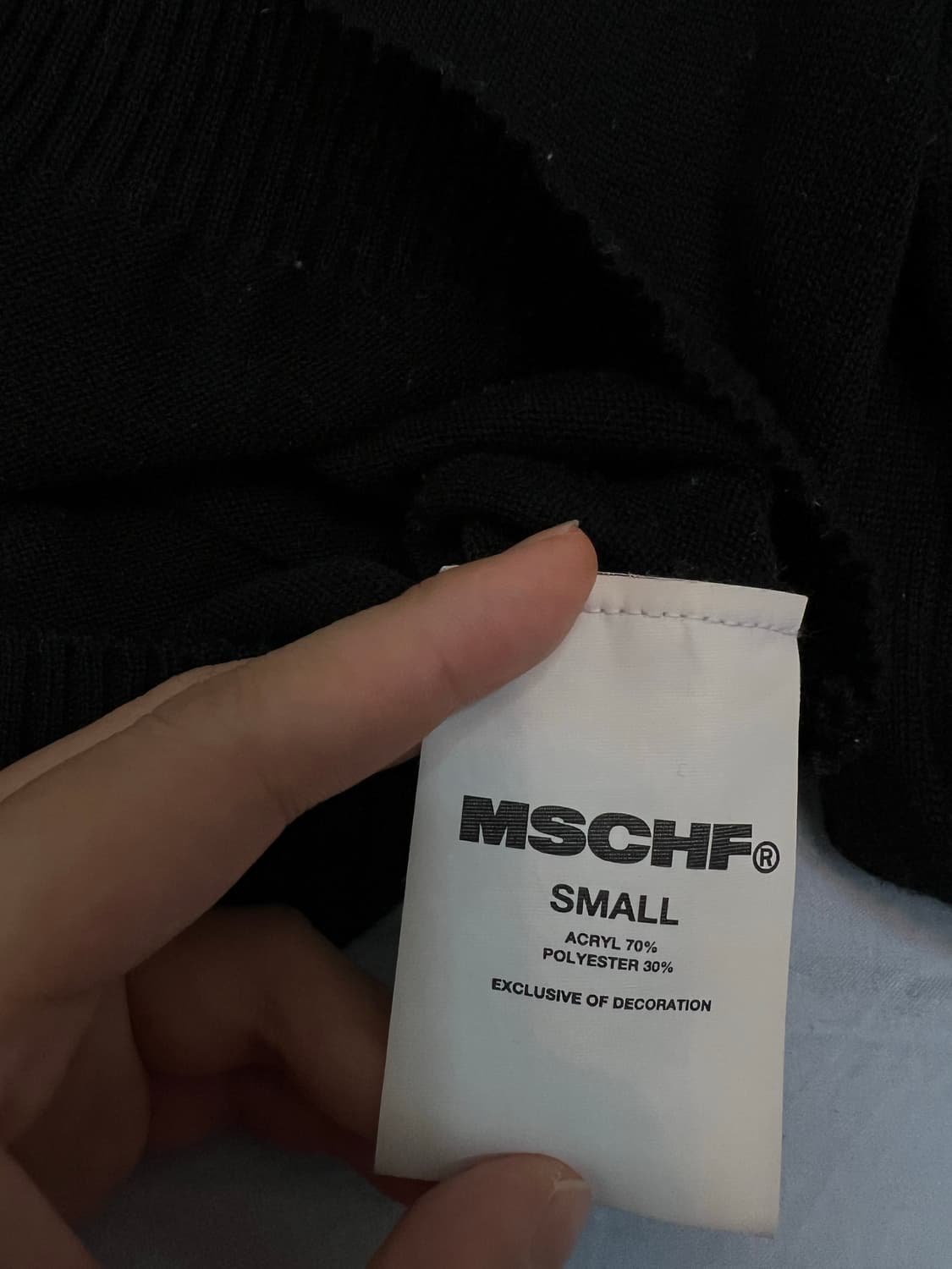 미스치프 니티드 롬버스 후디 블랙 s 상품이미지3