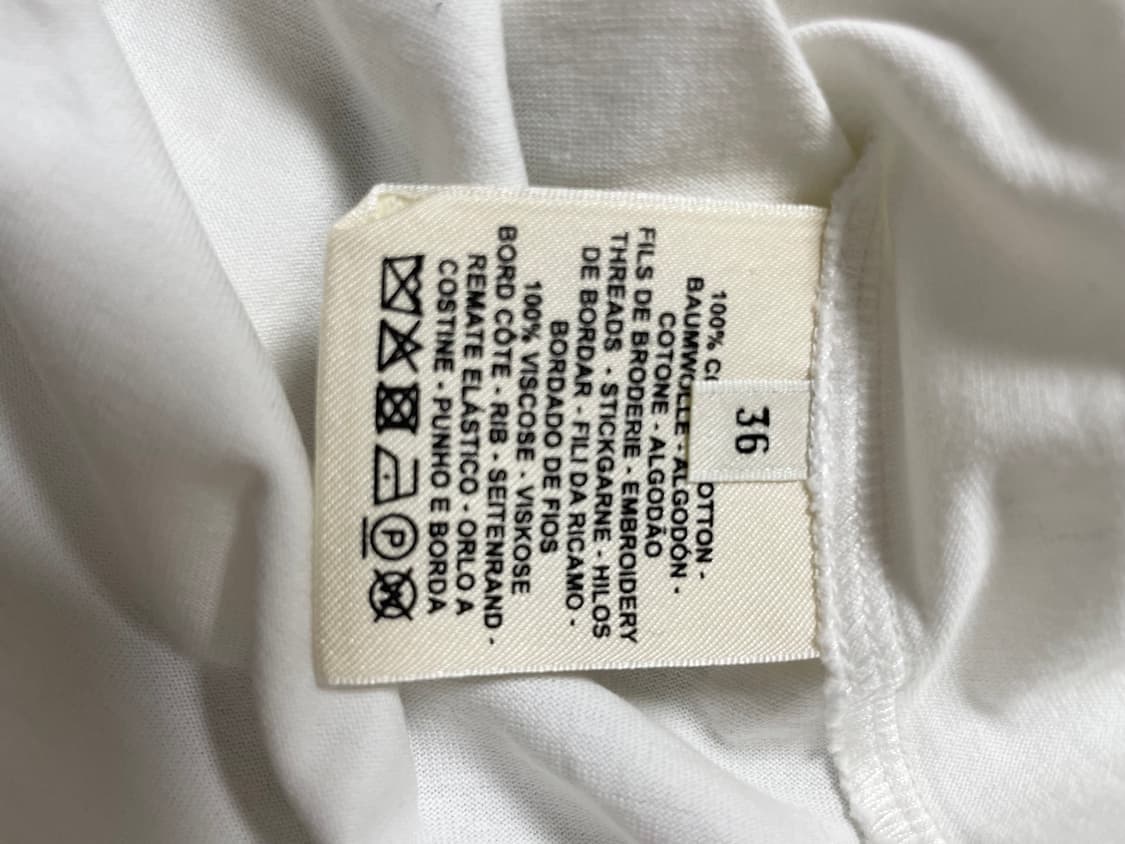 에르메스 샹달자수 여성 흰색 티셔츠 36 정품 상품이미지4