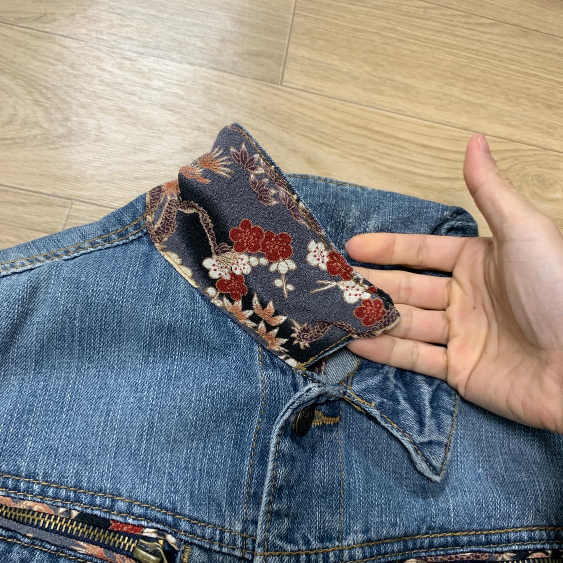 L-95)미야비 무수비 오리엔탈 데님 자켓 상품이미지3