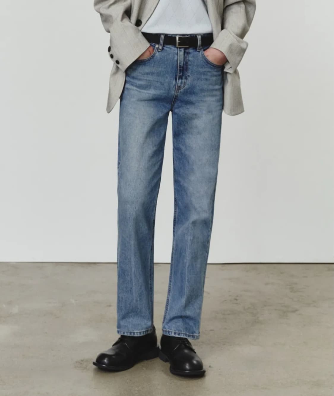 [32] 피스워커 뉴스탠 new stan 중청 연청 청바지 데님 팬츠 상품이미지2