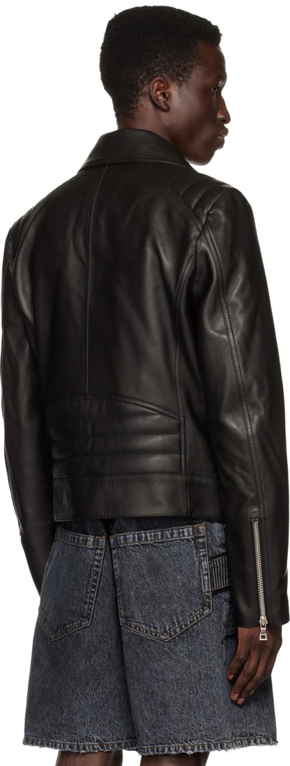 (48) 발망 블랙 램스킨 바이커 zip 레더 자켓 상품이미지2