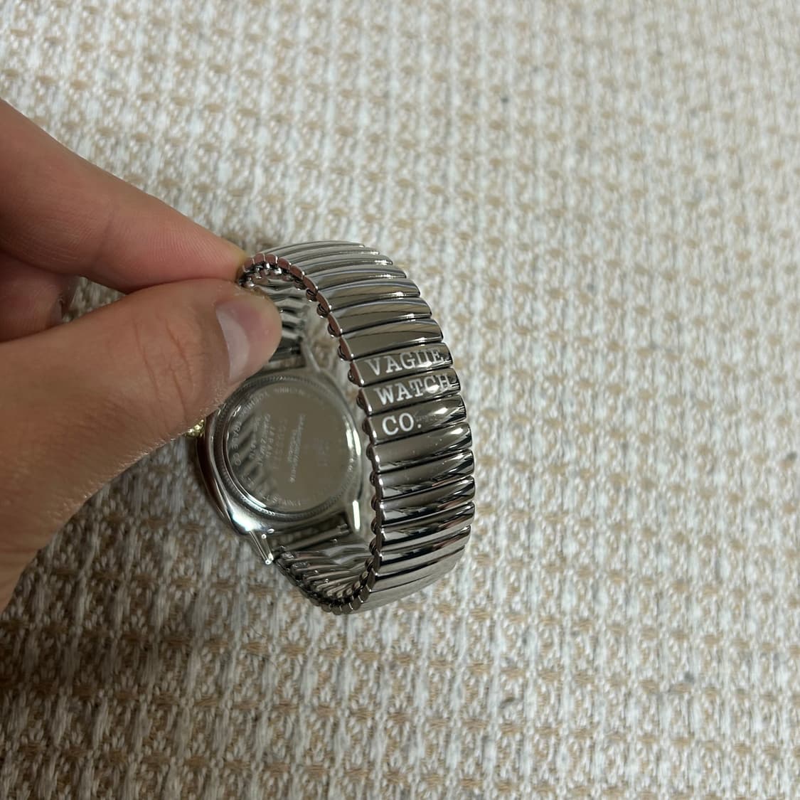 [L, 32mm] 솔로이스트 X 바그워치 시계 실버 베이지 상품이미지3