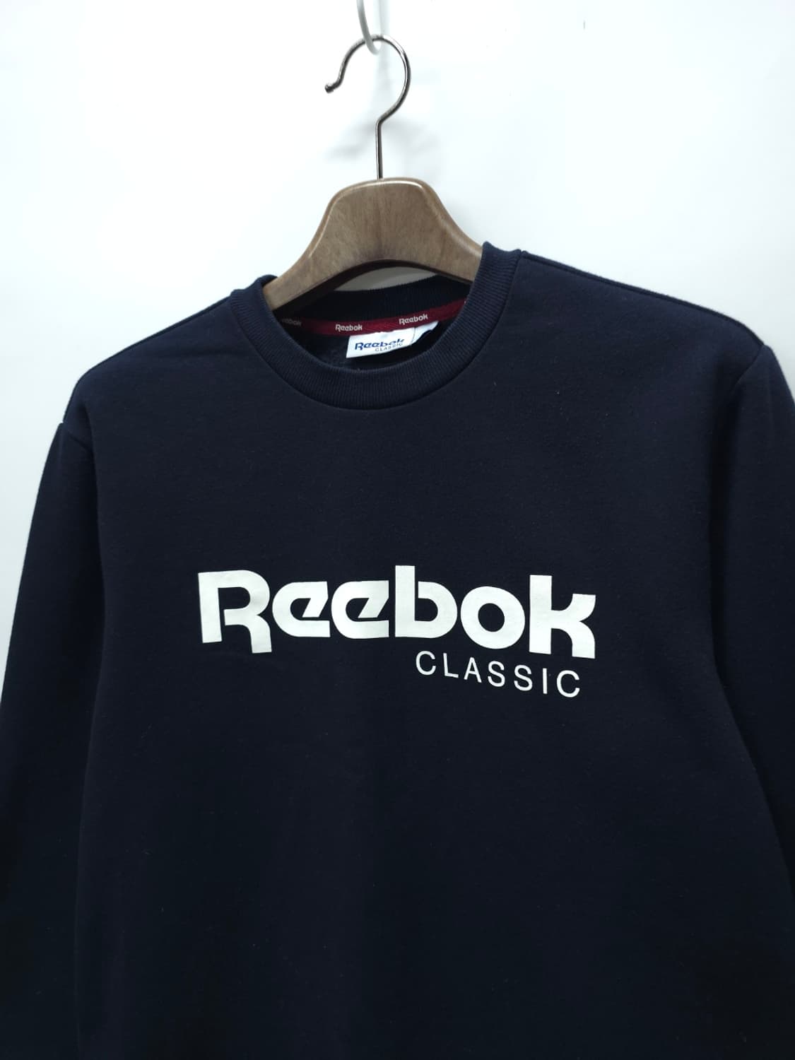 리복 남성 클래식 빅로고 기모 맨투맨 네이비 (L사이즈) 상품이미지3