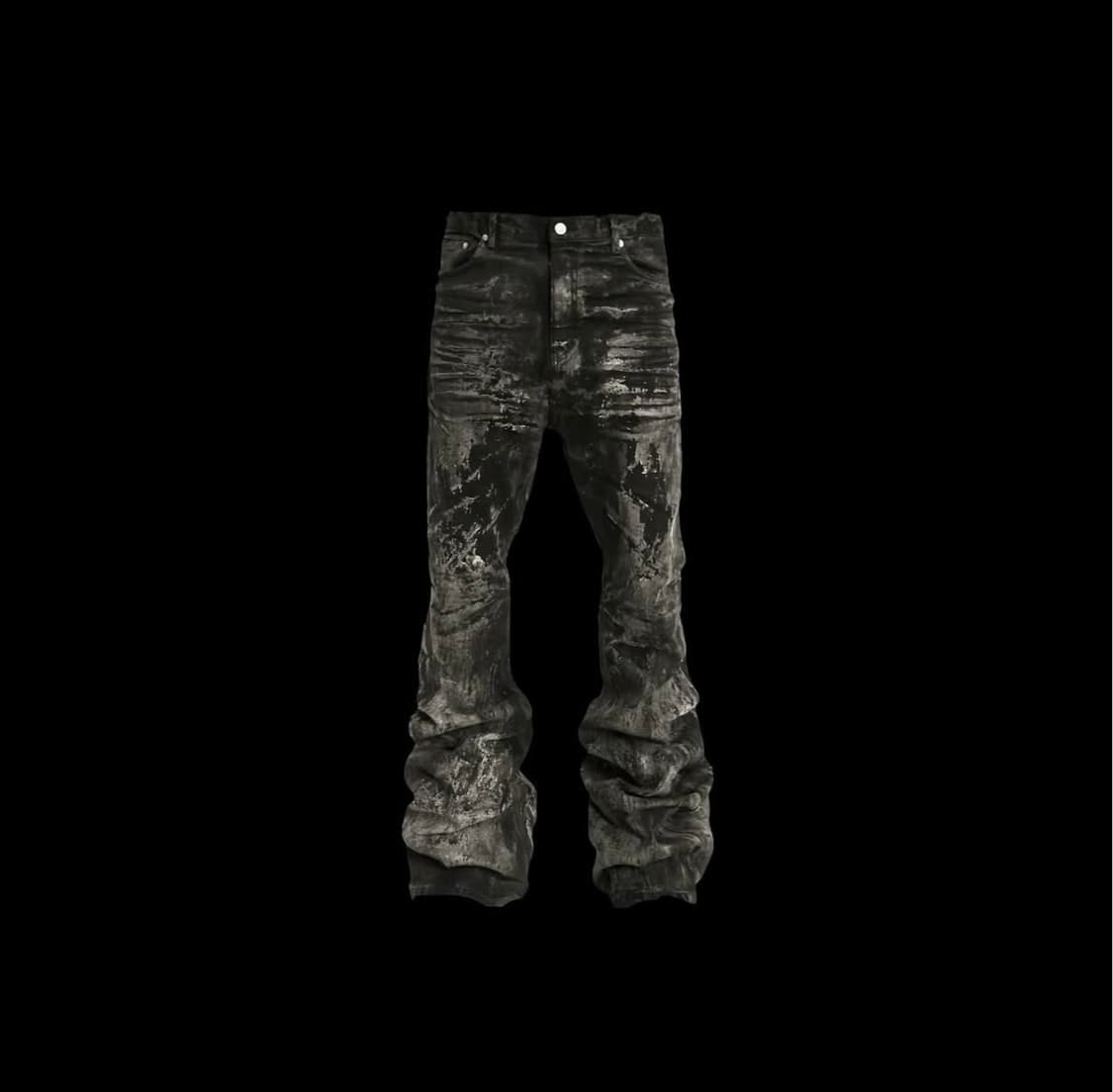 에모스탠스클럽 펜타그램 코팅 배기 플레어진 2사이즈 상품이미지1