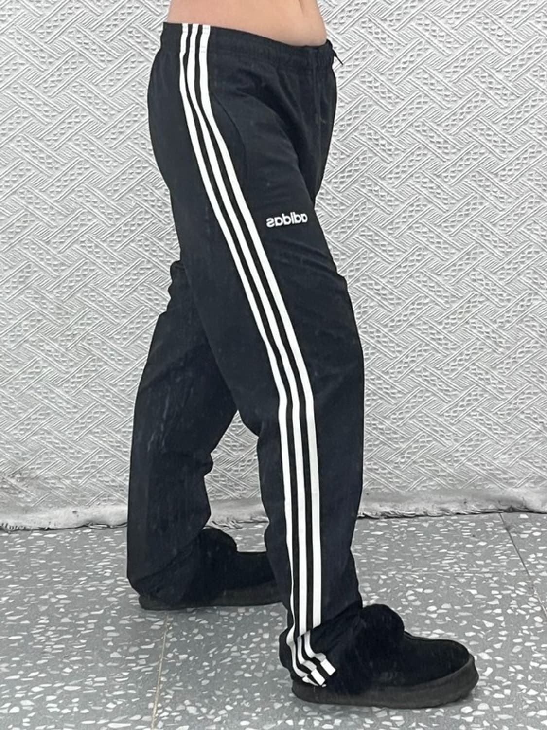 아디다스 스펠아웃 검흰 트랙탑 츄리닝바지 L C06993 상품이미지2