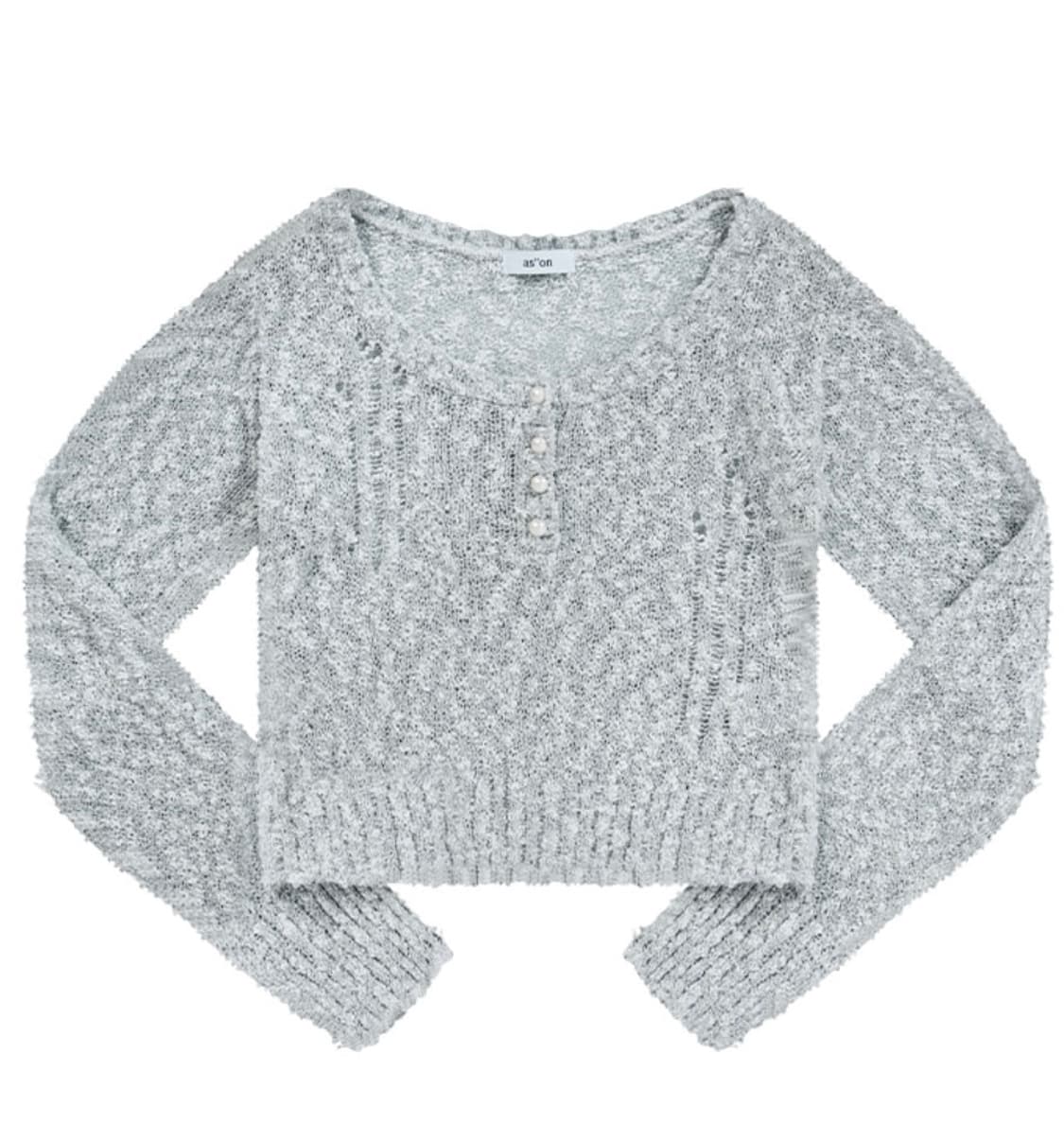 ASON ICE BOUCLE KNIT GRAY  상품이미지1