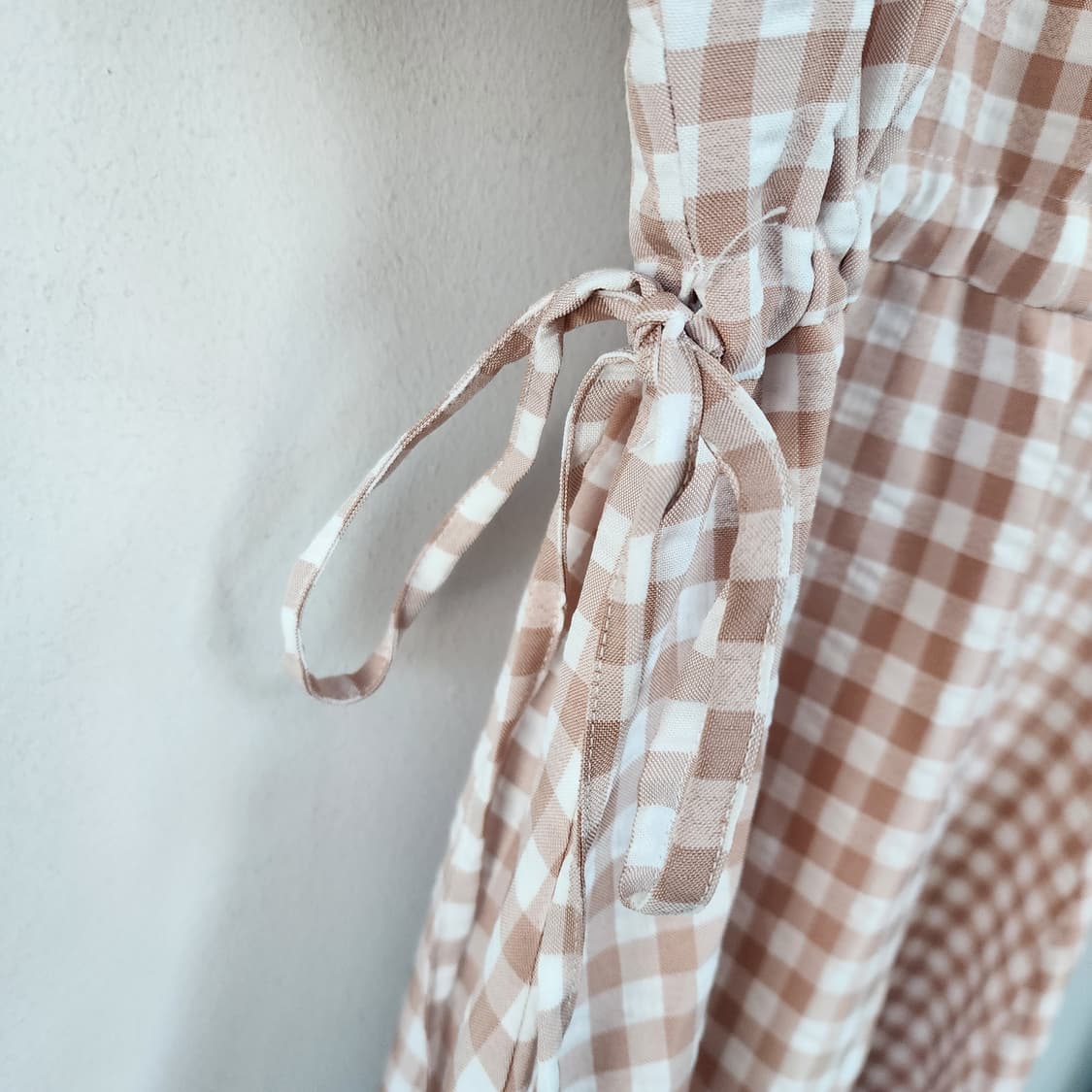 솔로이스트 깅엄 체크 반팔 원피스 상품이미지3