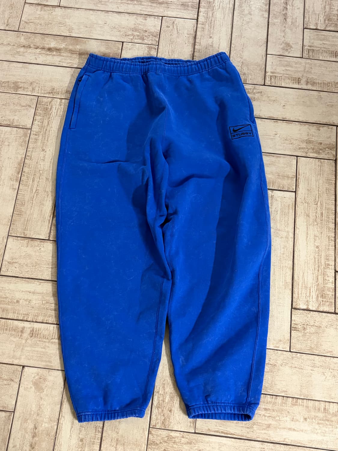 나이키 x 스투시 NRG 에시드 워시드 플리스 팬츠 게임 로얄 L 판매 상품이미지1