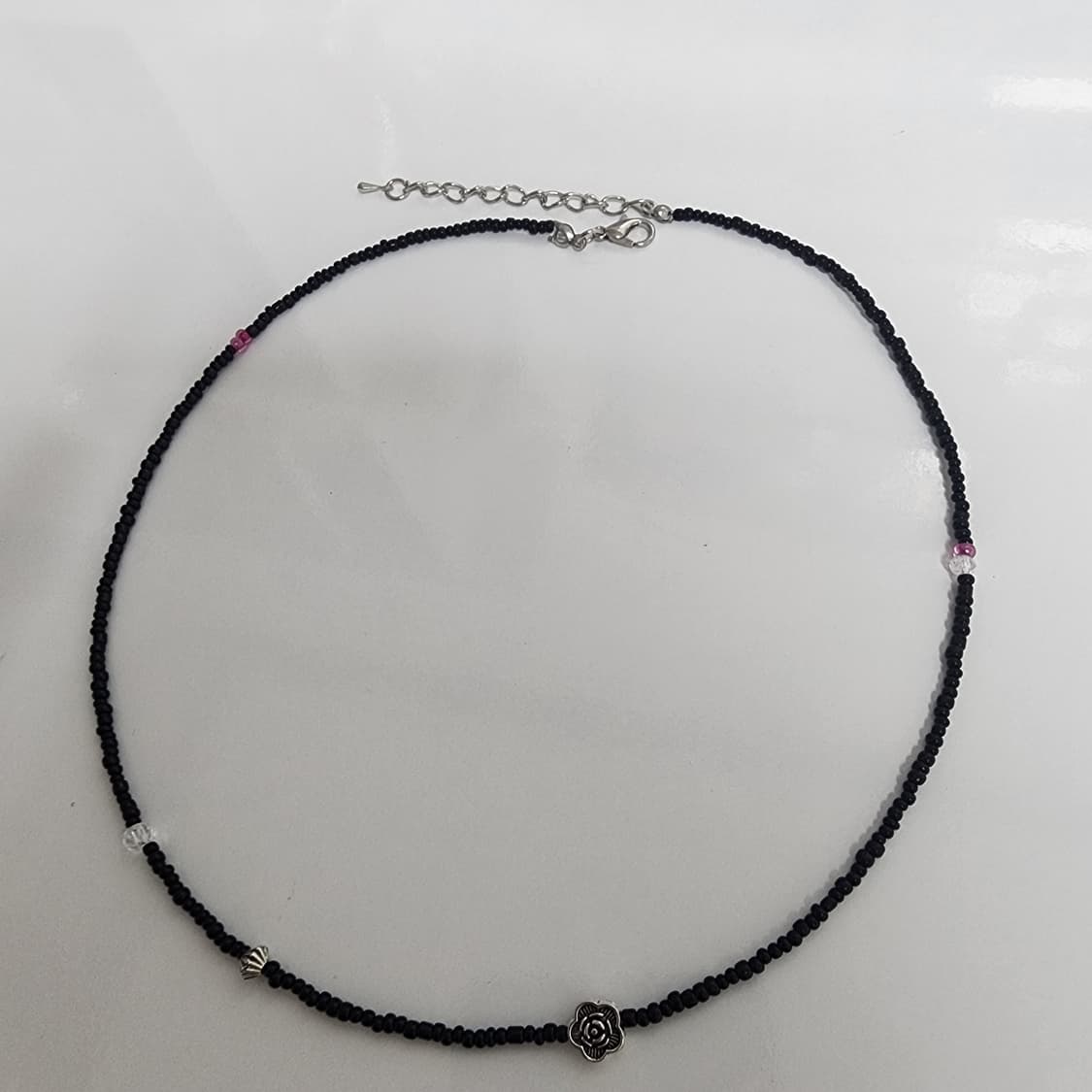 여자 장미 실버 목걸이 상품이미지3