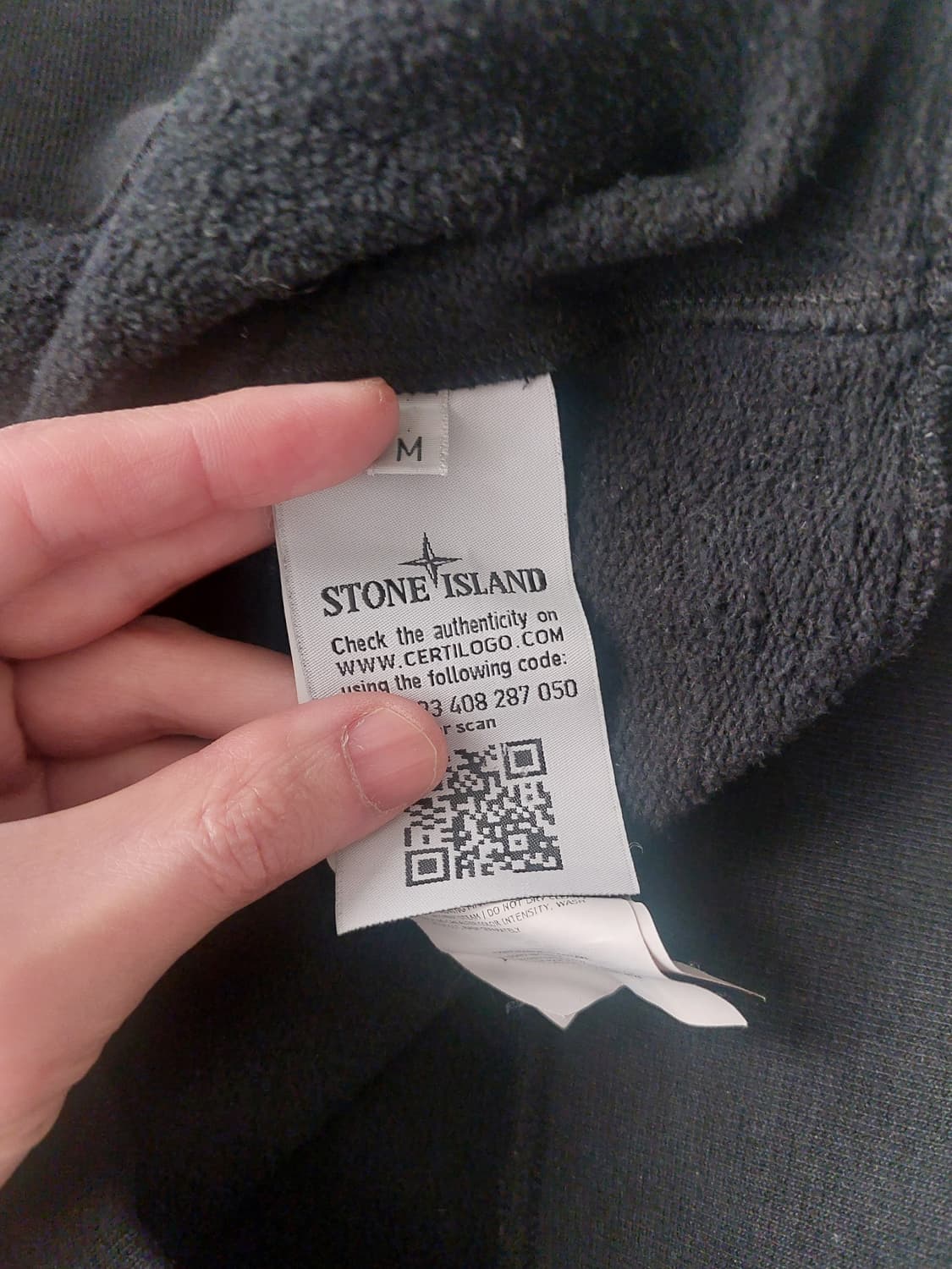 (택포)스톤아일랜드 기모 블랙 맨투맨 95사이즈 상품이미지5