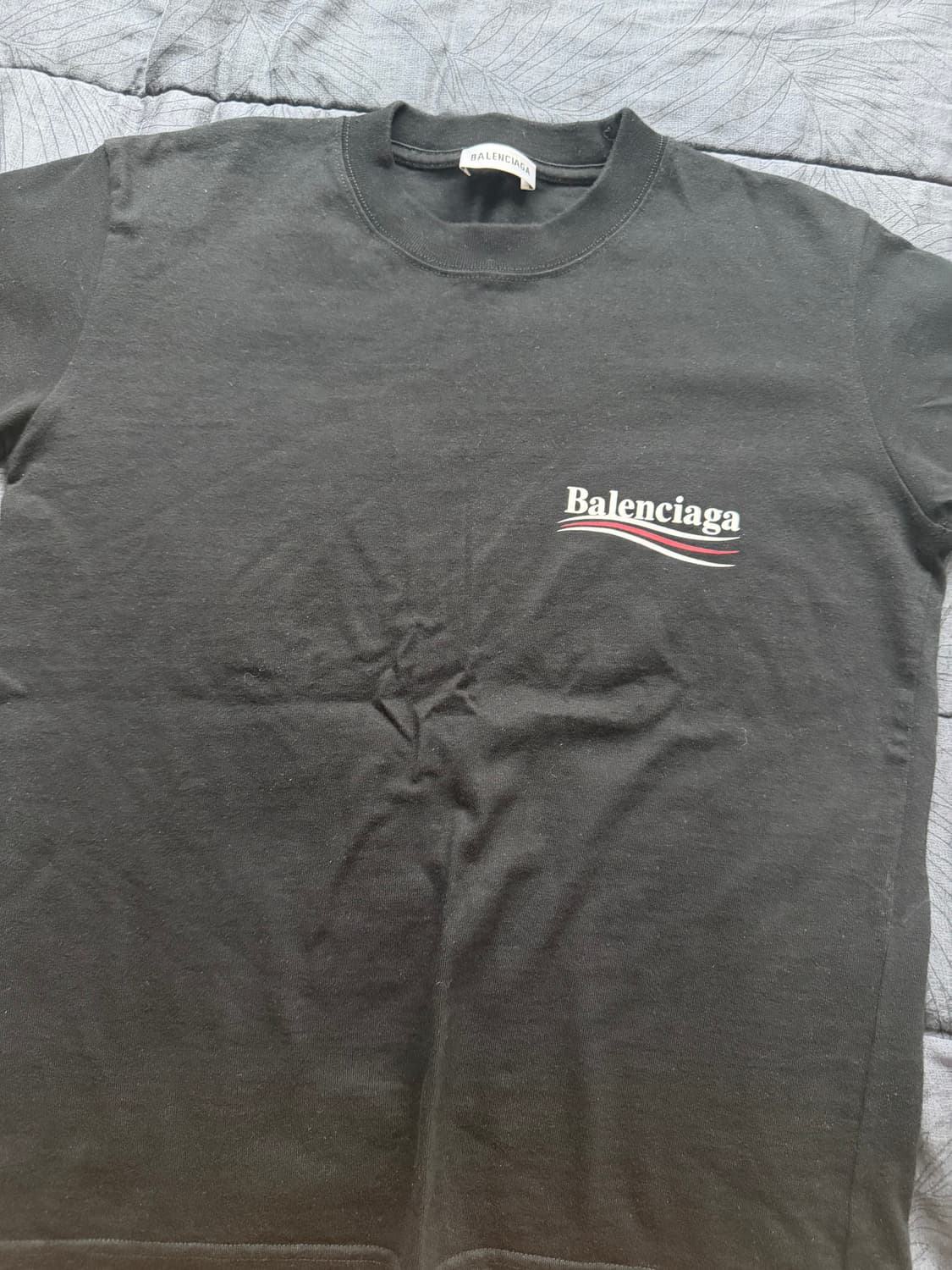 발렌시아가 웨이브 로고 여성 반팔티 s 상품이미지1