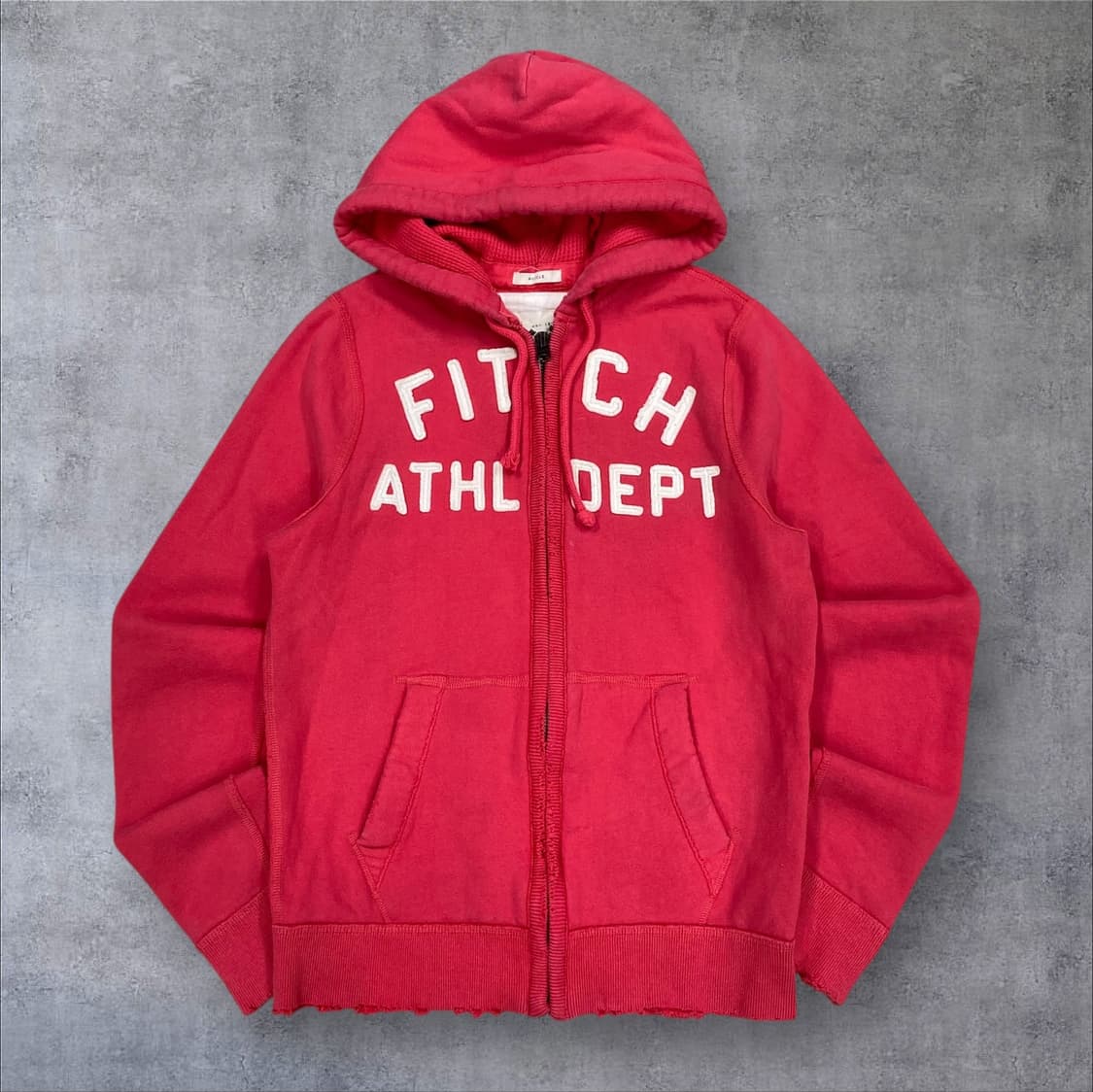 아베크롬비 y2k 핑크 컬러 스펠아웃 빅로고 후드 집업 상품이미지1