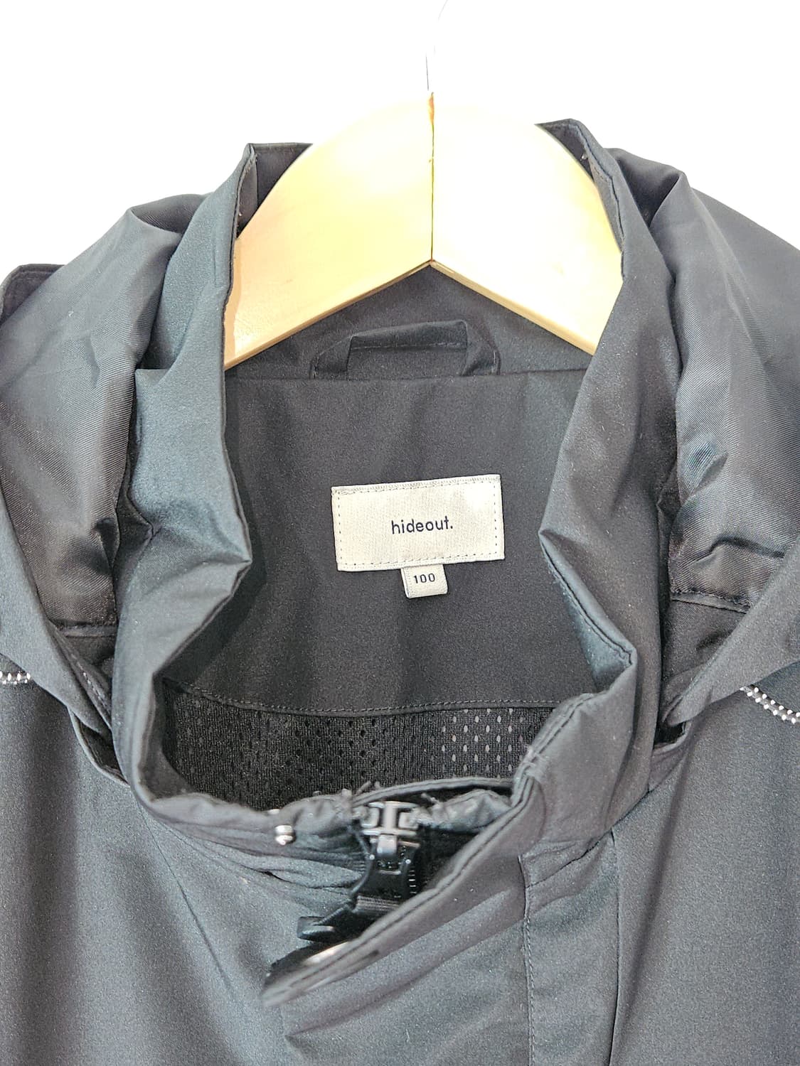 하이드아웃 스트링 바람막이 윈드브레이커 자켓 블랙 100 상품이미지2