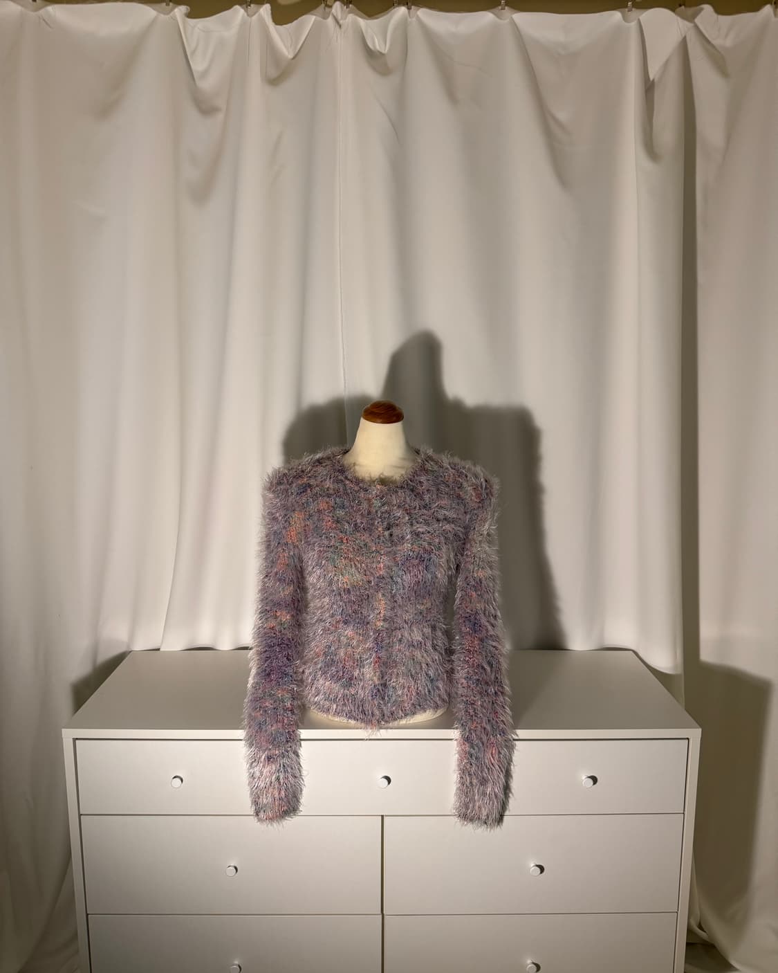 shoulder point rainbow knit zip up  상품이미지1