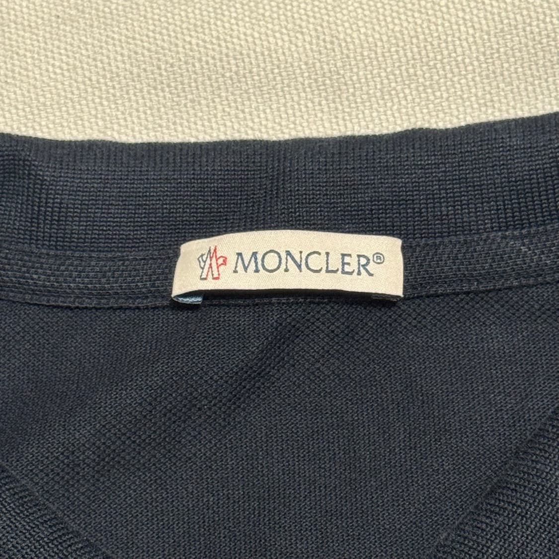 L 몽클레어 네이비 카라 반팔티 상품이미지4