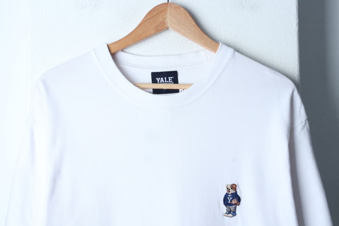 (M-XL) 예일 반팔 티셔츠 곰돌이 화이트 올드스쿨-H32249 상품이미지3