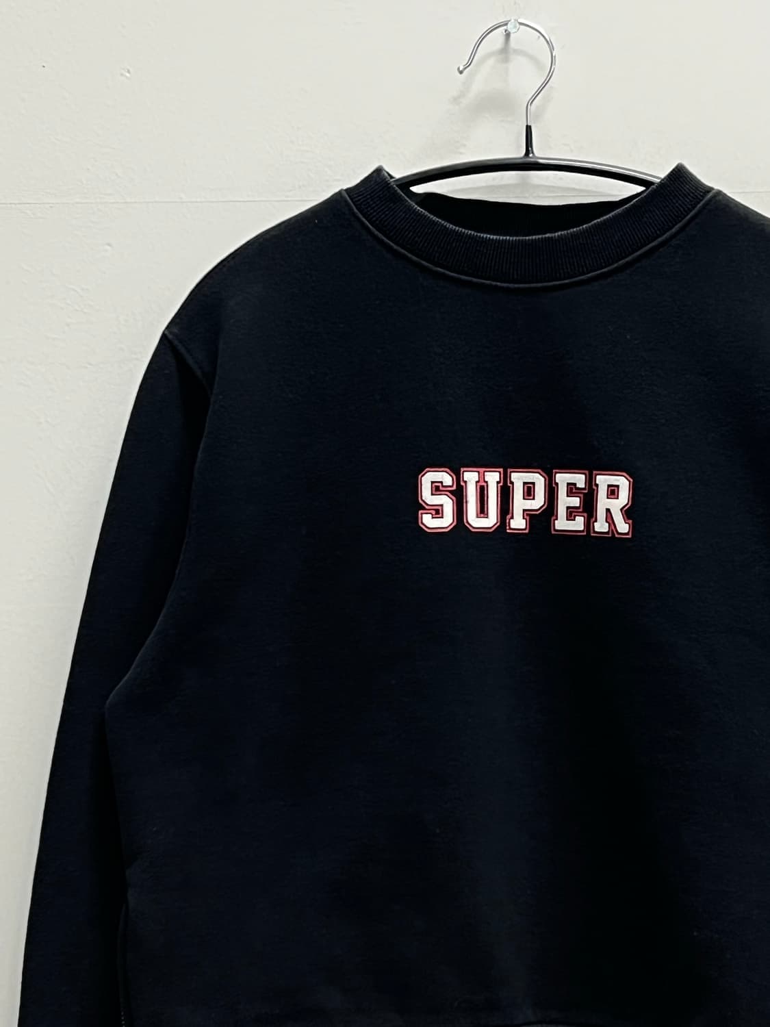 (XS) 앤더슨벨 프린팅 맨투맨 블랙 상품이미지3