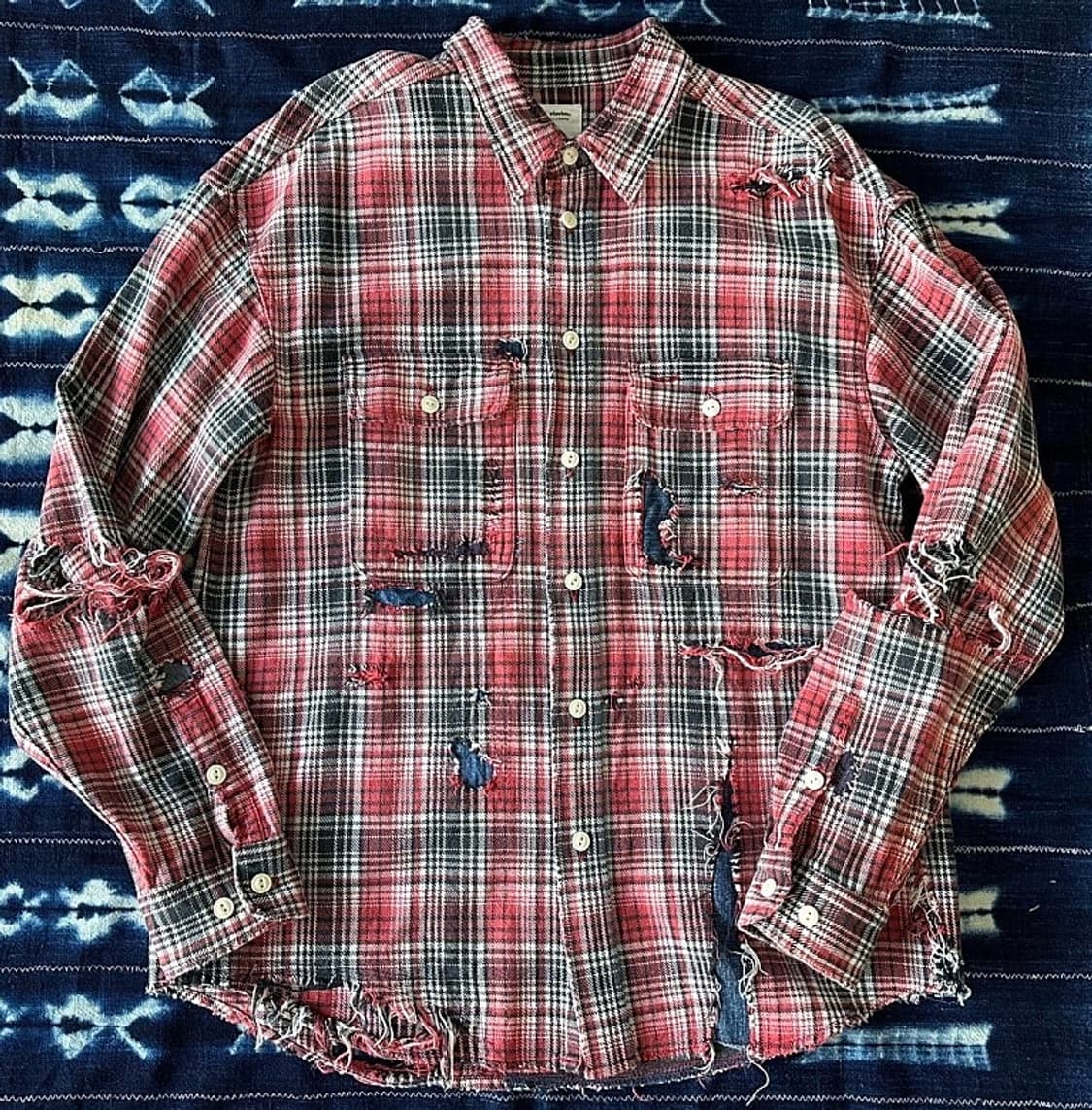 비즈빔 20ss 럼버셔츠 크래쉬 인디고/레드 3 상품이미지1