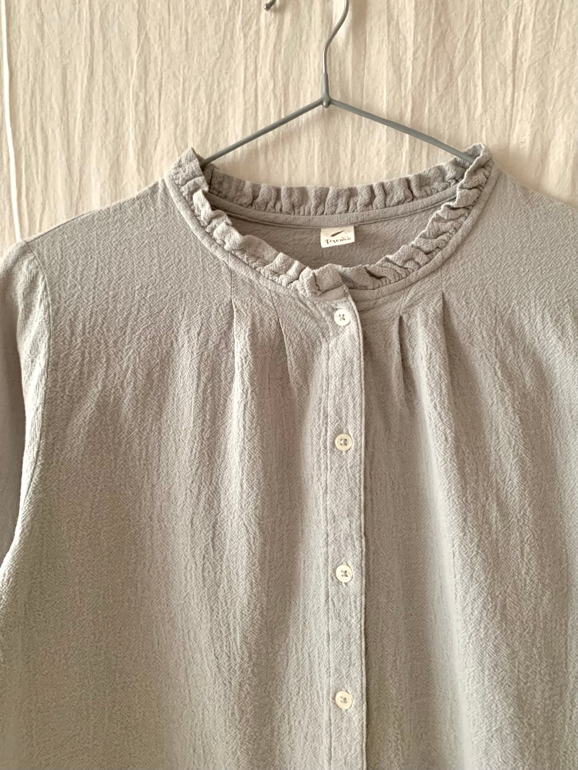 민트 프릴 7부 블라우스 상품이미지2