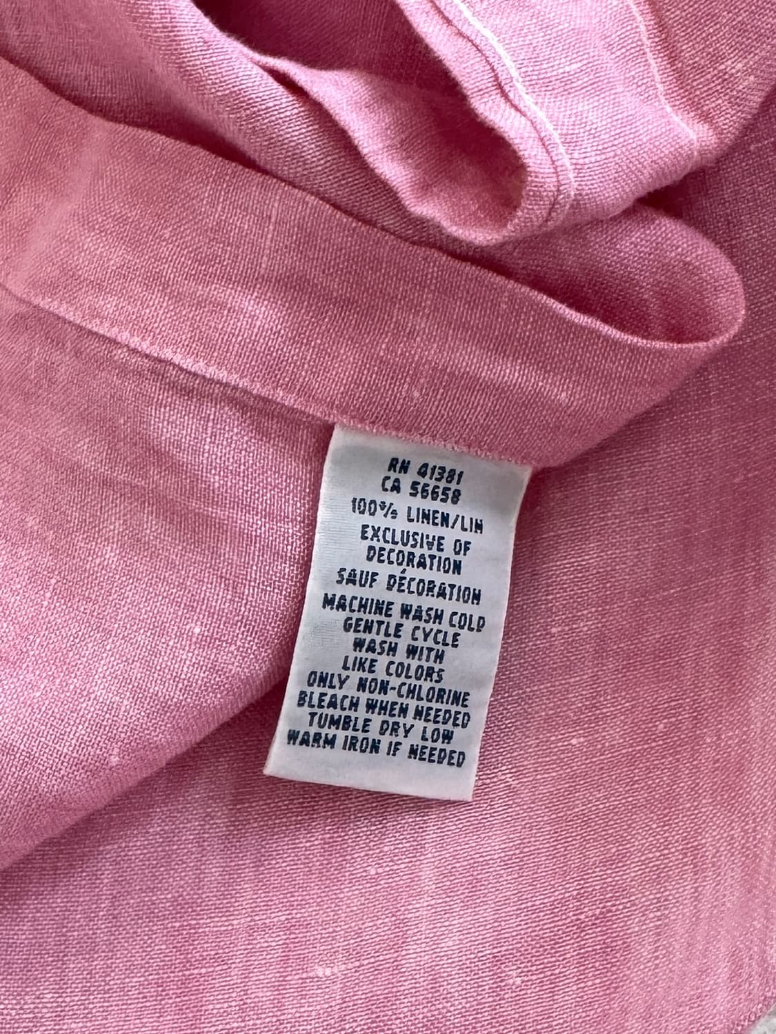 폴로 연핑크 린넨 셔츠 상품이미지5