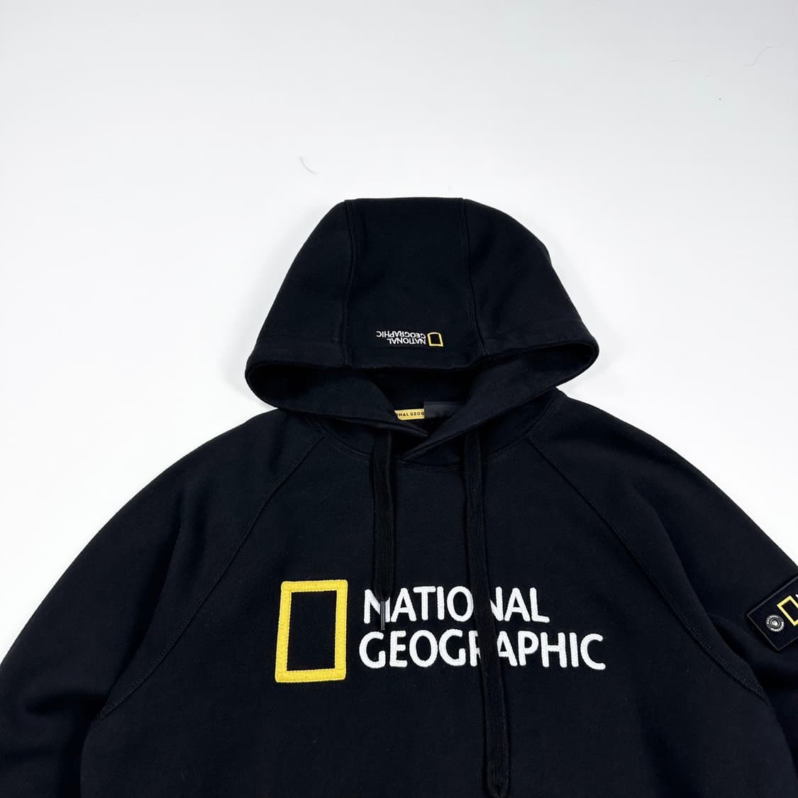 내셔널지오그래픽 와펜 블랙 후드티 (L) 상품이미지1