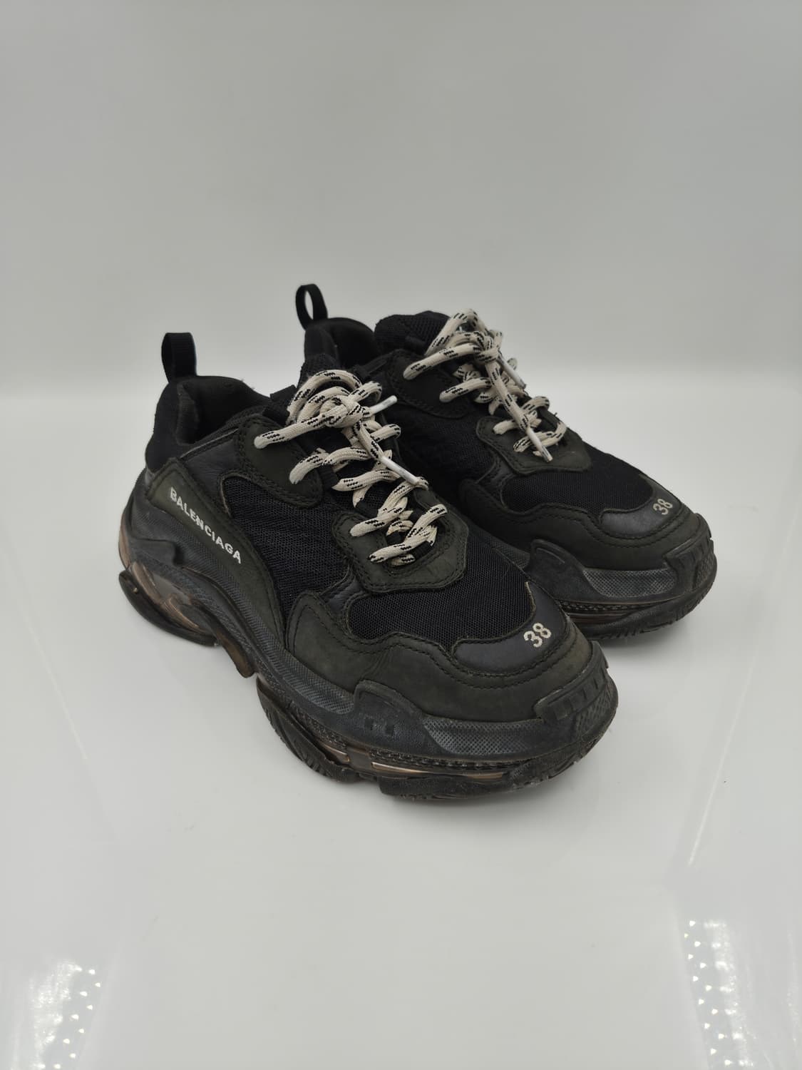 발렌시아가 트리플S 스니커즈 더티블랙 클리어솔 상품이미지3