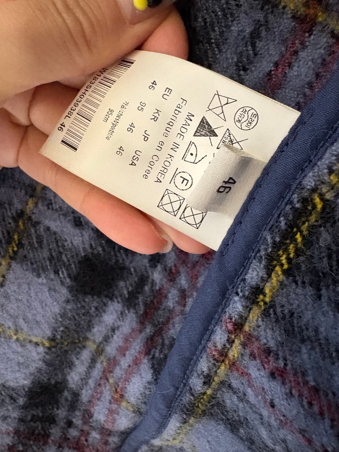 우영미 플란넬 셔츠 자켓 46 상품이미지3