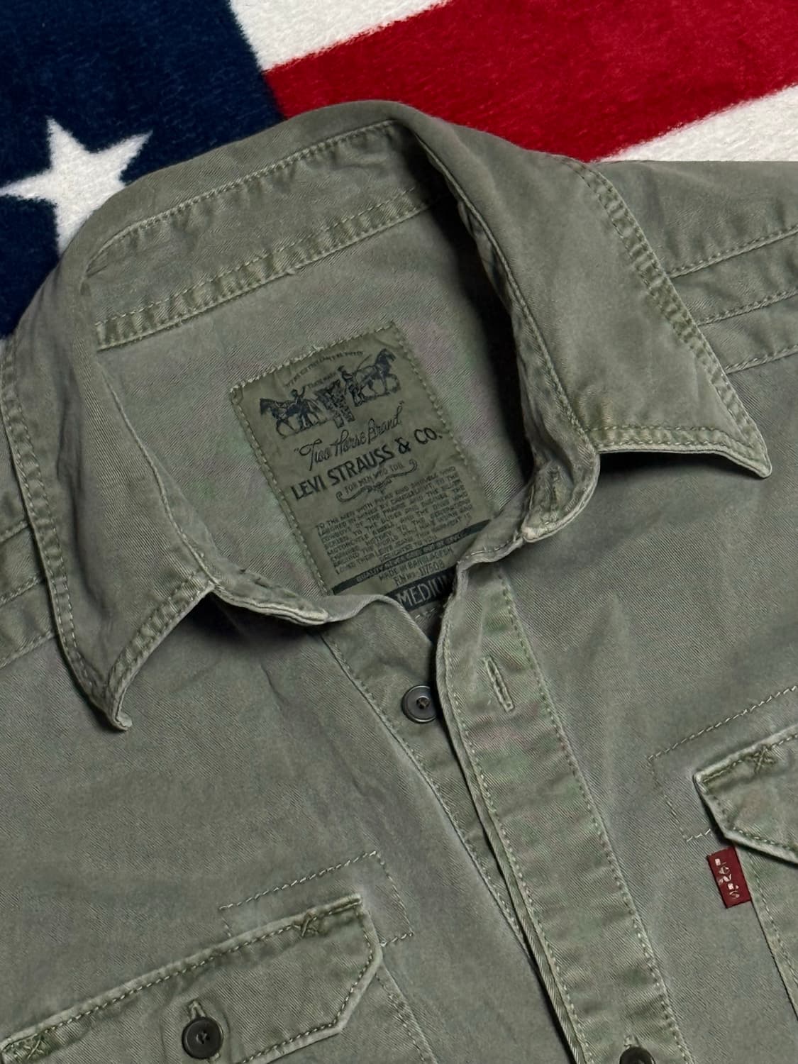 리바이스 밀리터리 헤비 코튼셔츠 Levi’s Vintage Shirt 상품이미지5