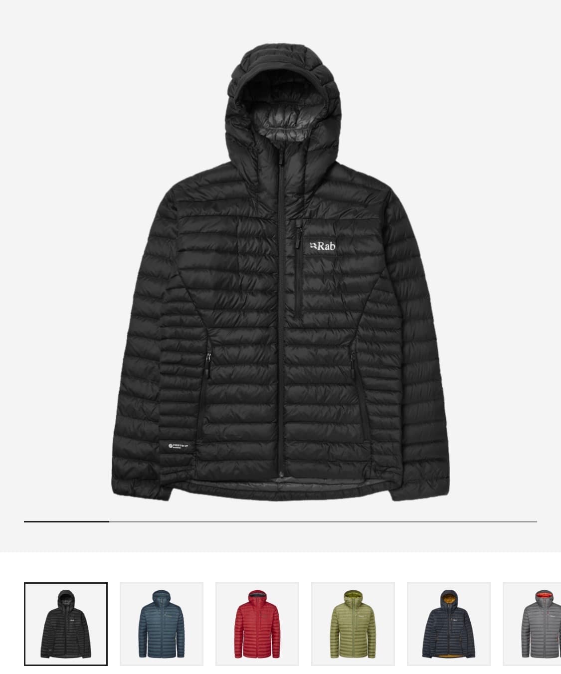 랩 RAB 경량패딩 블랙 XL 상품이미지1