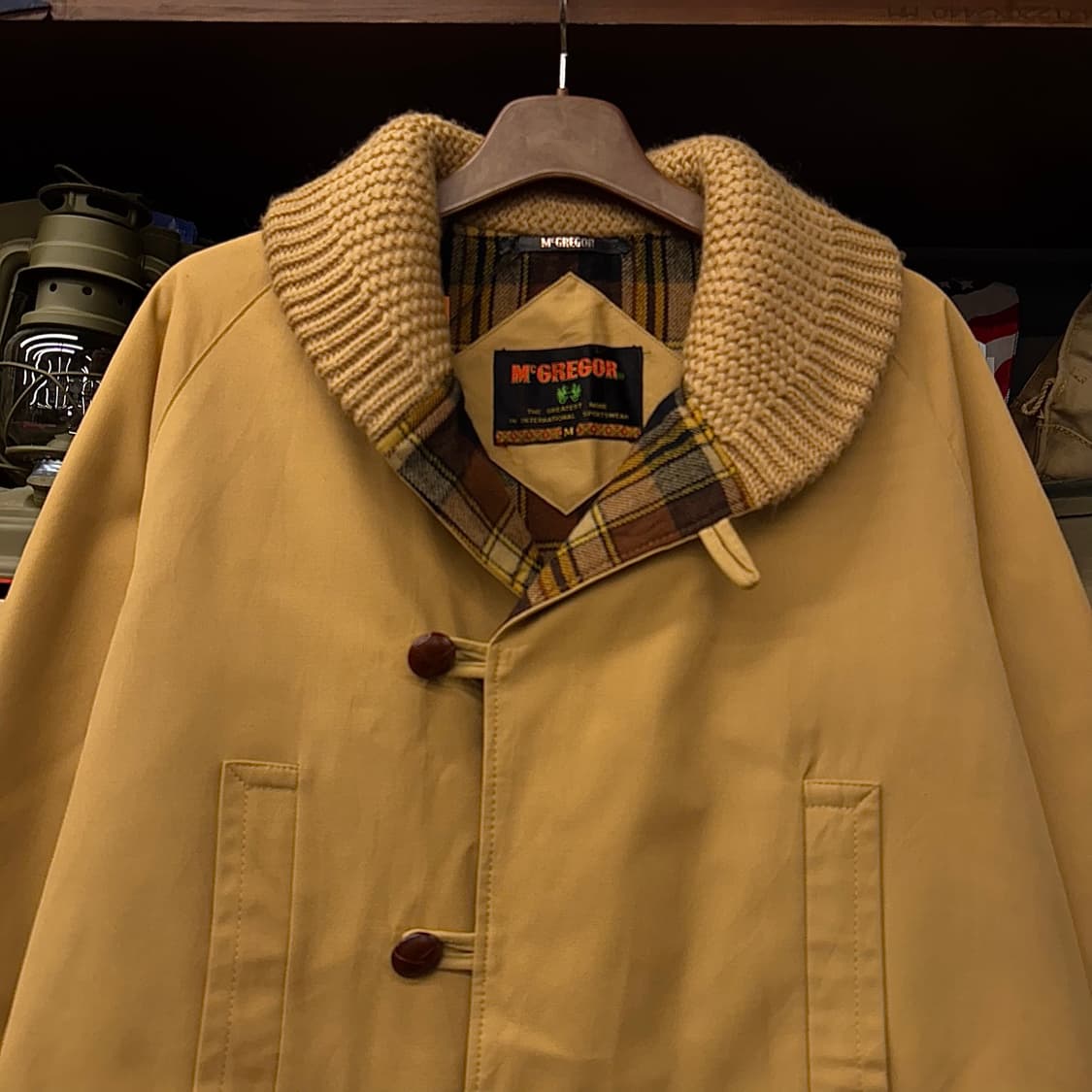 90s McGregor 맥그리거 스웨터 카라 스포츠 헌팅 코트  상품이미지3