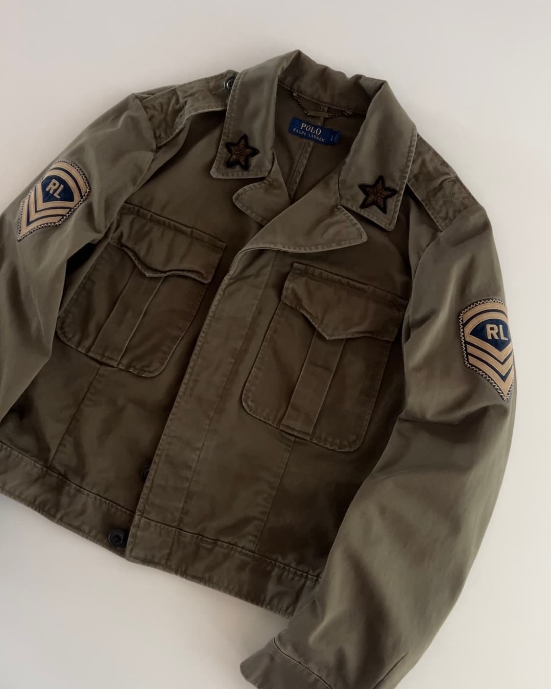 폴로 랄프로렌 밀리터리 스타 자수 아이크 자켓 L 상품이미지3