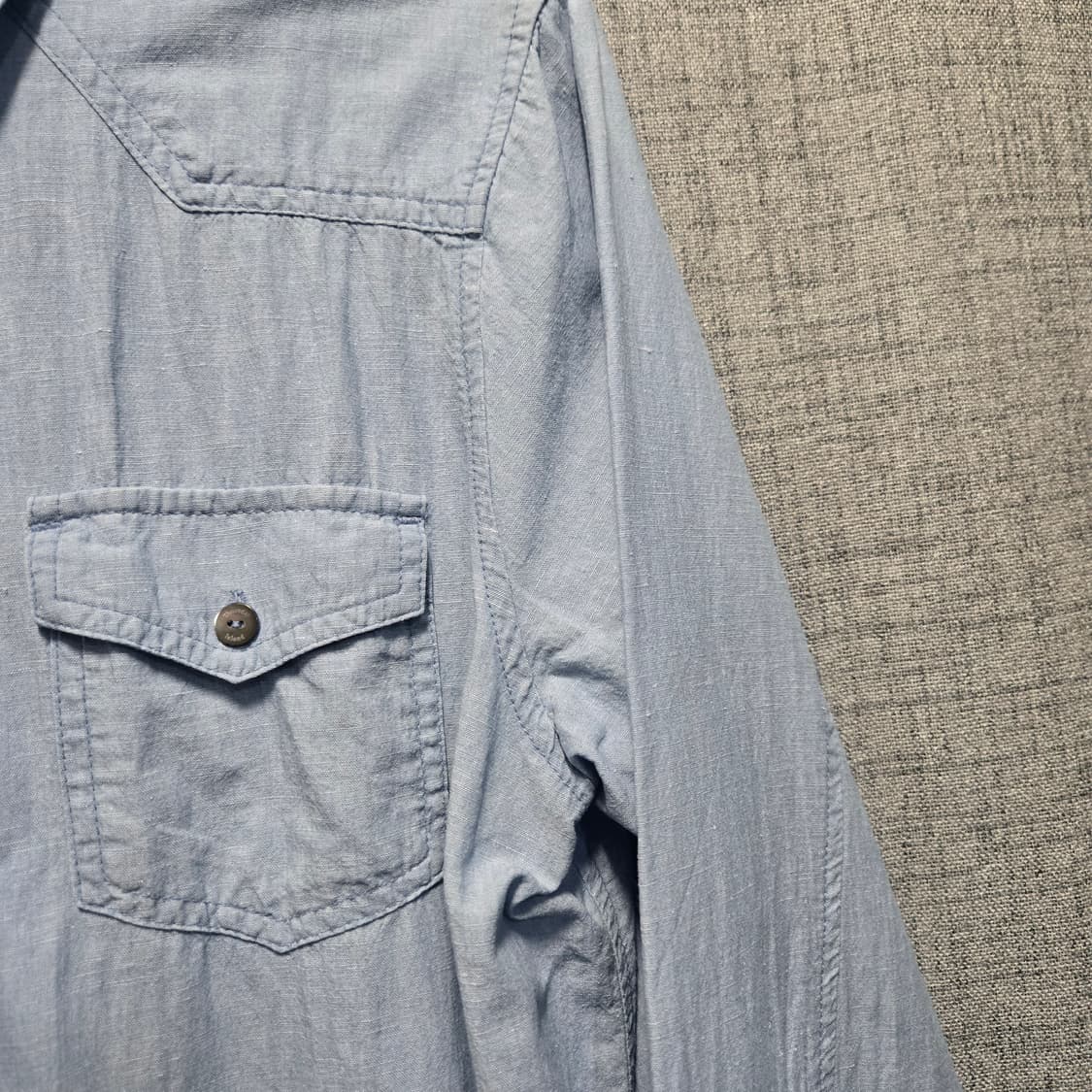 써스데이 아일랜드 데님 롱 셔츠 원피스  상품이미지3