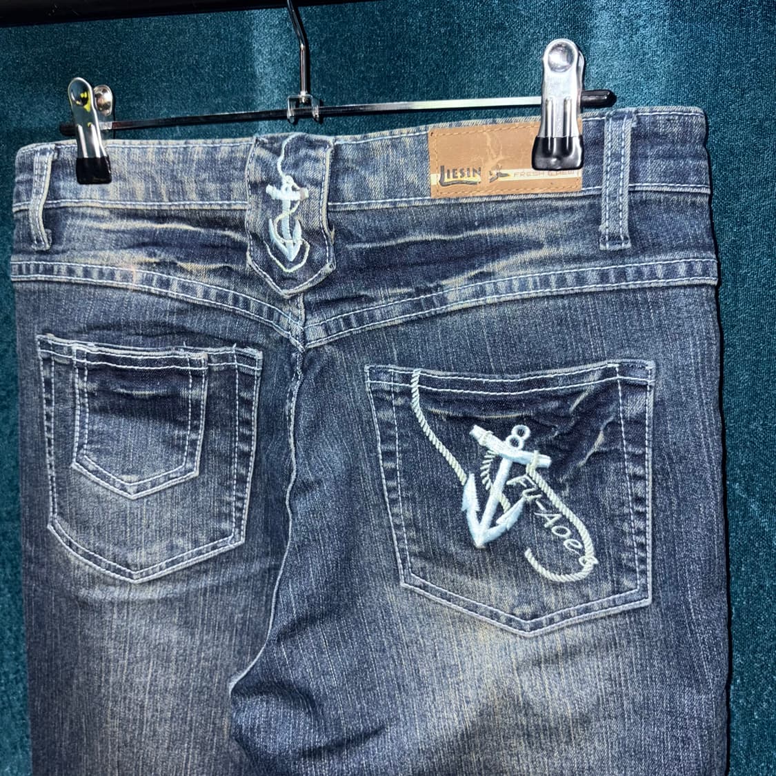 (29) 빈티지 자수 커스텀 레이디 부츠컷 데님 팬츠 상품이미지4
