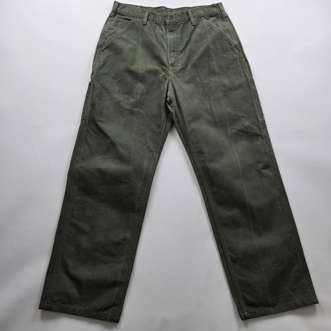 칼하트 카펜터 헤비 덩가리 카키색 사이즈33 R3481 상품이미지4