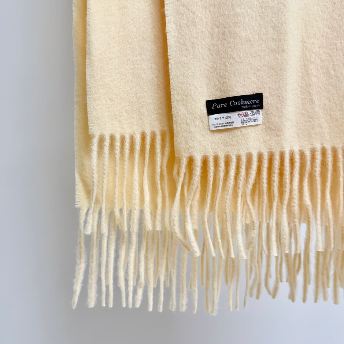 [캐시미어 100%] 대형 숄 아이보리 목도리 머플러  상품이미지2