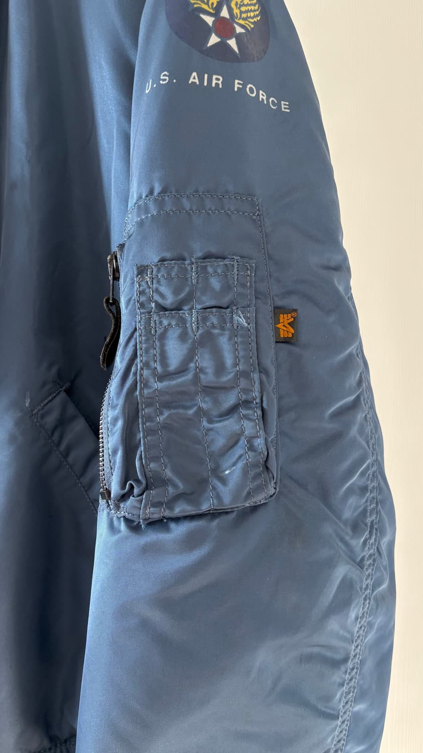 (XL) 90s(추정) 빈티지 알파인더스트리 민수용 ma-1 상품이미지5