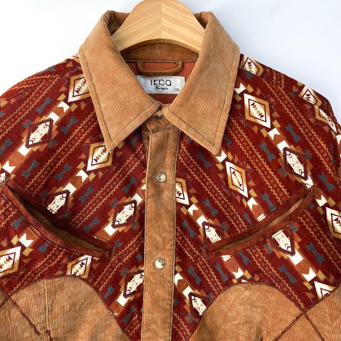 이카 해밀턴 브라운 코듀로이 에스닉 나바호 웨스턴 셔츠 상품이미지5