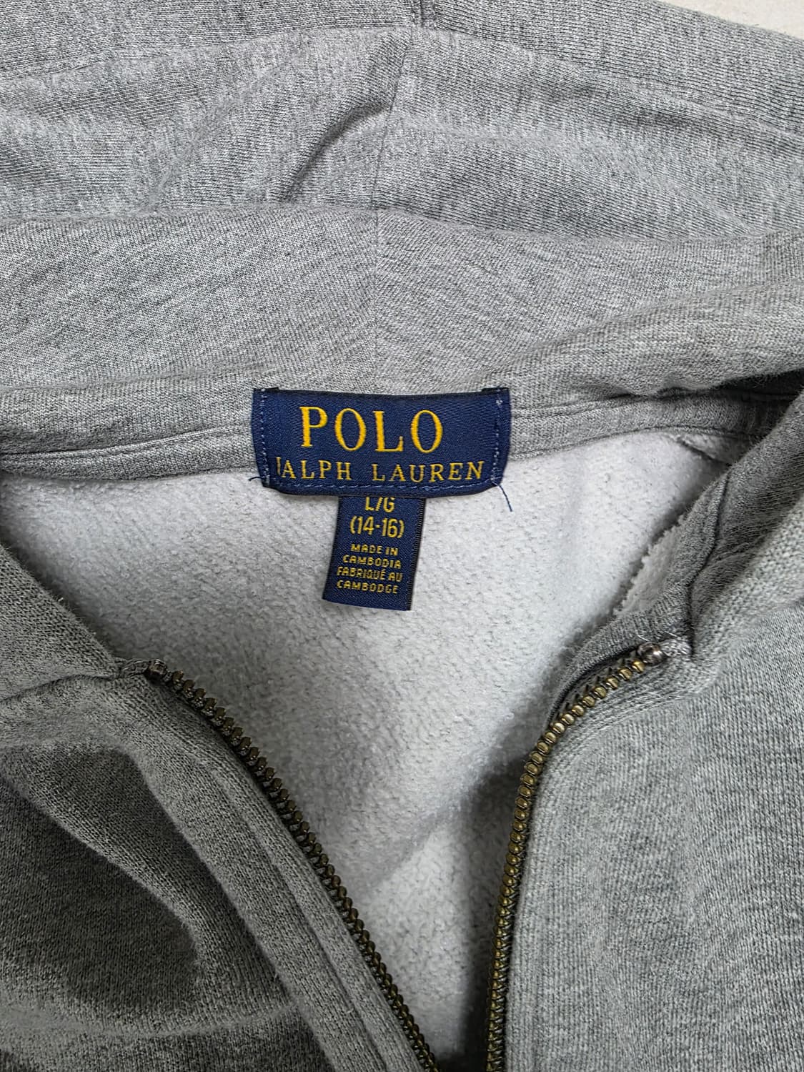 폴로 랄프로렌 그레이 후드집업 L/G (14-16) 여성44 상품이미지3