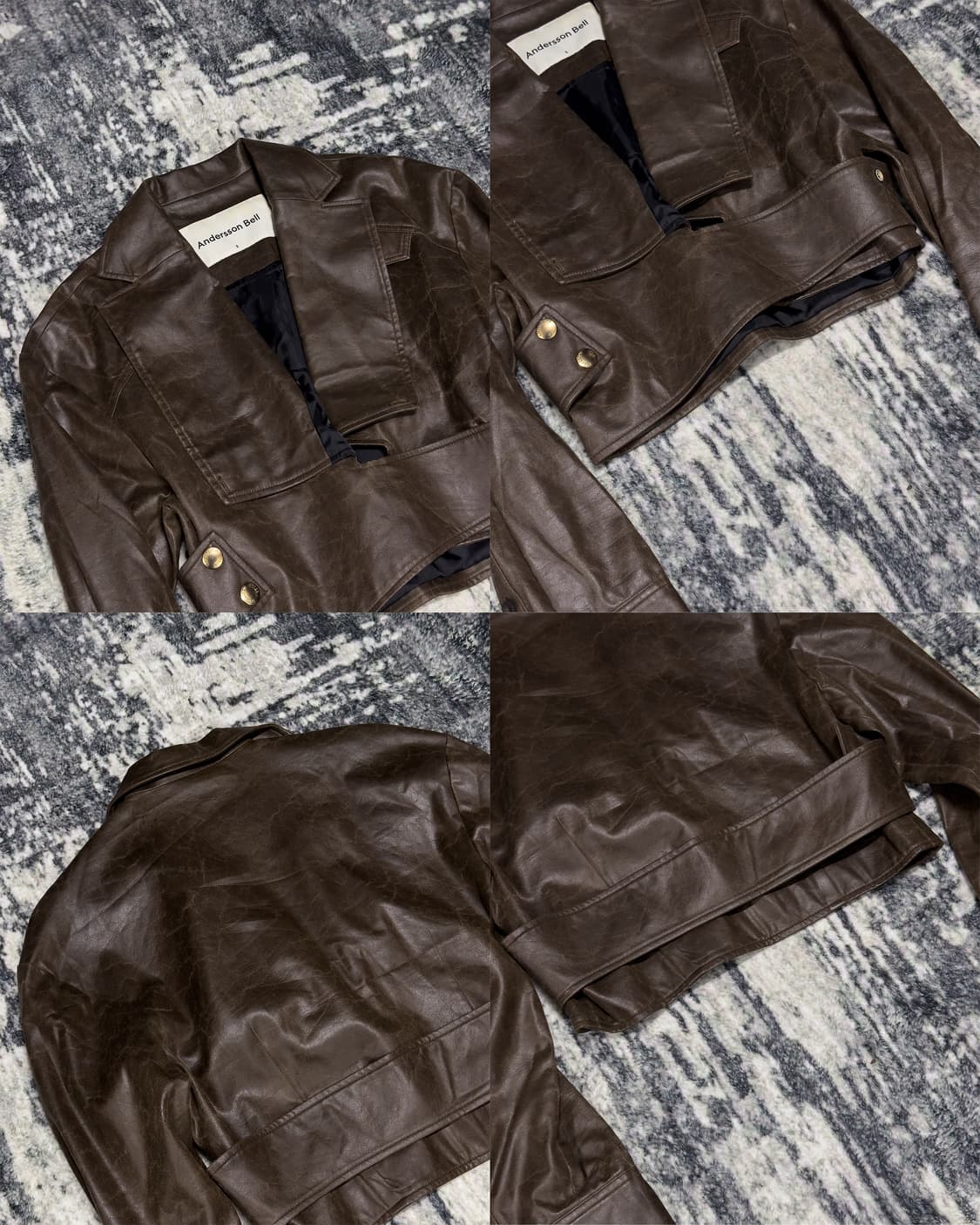 {Andersson Bell} Leather Wrap Jacket 상품이미지4