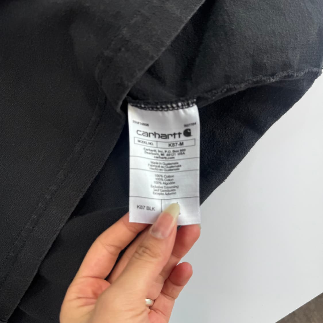 Carhartt 칼하트 원포켓 블랙 반팔 상품이미지6