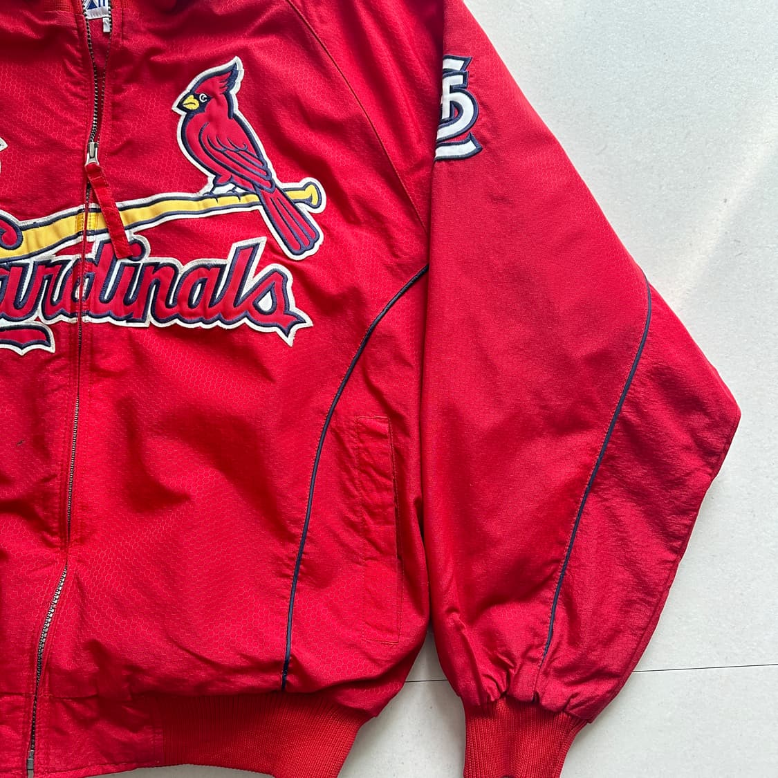 [L] 마제스틱 세인트루이스 카디널스 어센틱 후리스 안감 자켓 상품이미지2