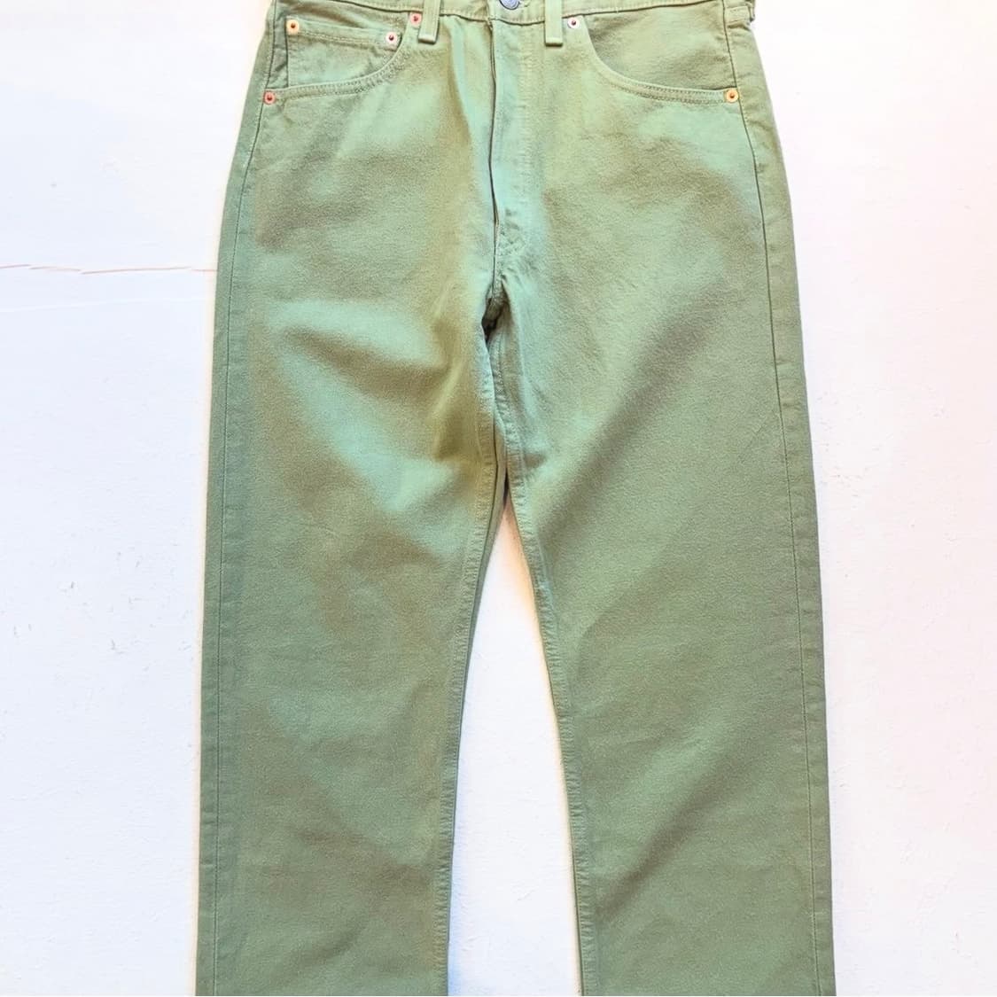90's 리바이스 501 모스그린 데님진 상품이미지3